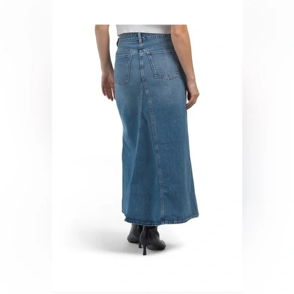 Zara Blue Denim Maxi Skirt.  Size XS.  New with tags - Picture 2 of 6